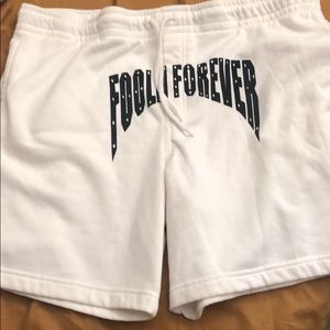 White foolin shorts . Brand new never worn